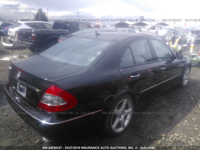 WDBUF56X57B033221 - 2007 MERCEDES-BENZ E 350 BLACK photo 4