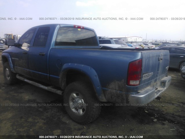 3D7KU28C24G234932 - 2004 DODGE RAM 2500 ST/SLT BLUE photo 3