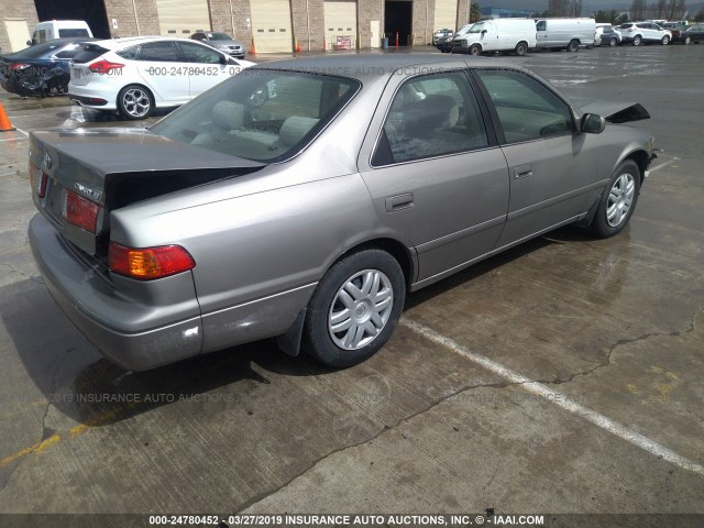 4T1BG22K91U078149 - 2001 TOYOTA CAMRY CE/LE/XLE BEIGE photo 4