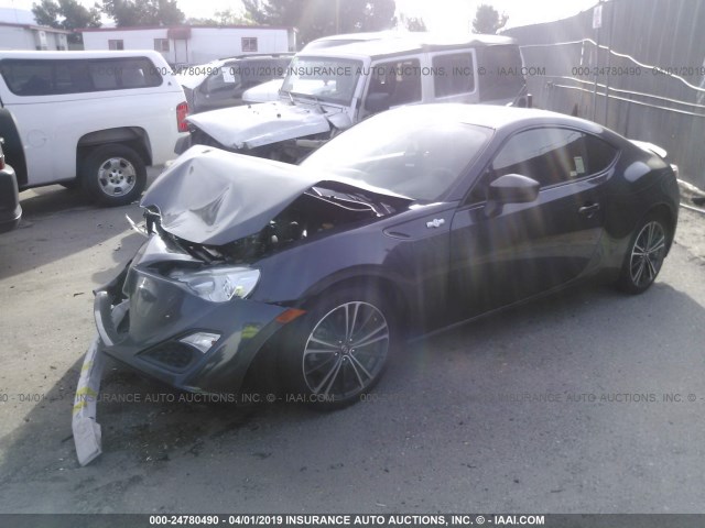 JF1ZNAA1XE8705845 - 2014 TOYOTA SCION FR-S GRAY photo 2