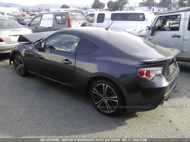 JF1ZNAA1XE8705845 - 2014 TOYOTA SCION FR-S GRAY photo 3