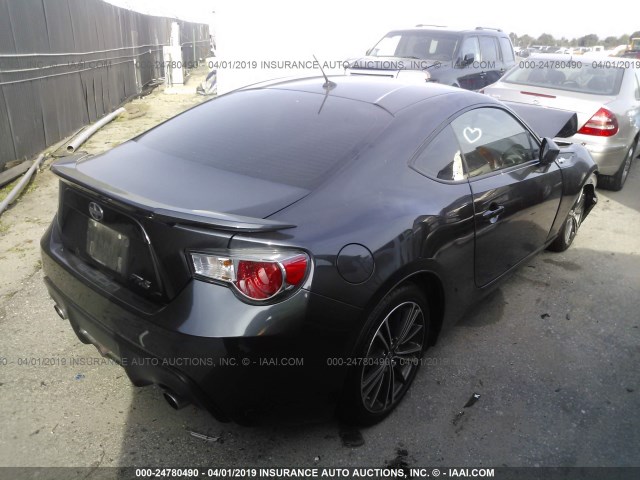JF1ZNAA1XE8705845 - 2014 TOYOTA SCION FR-S GRAY photo 4