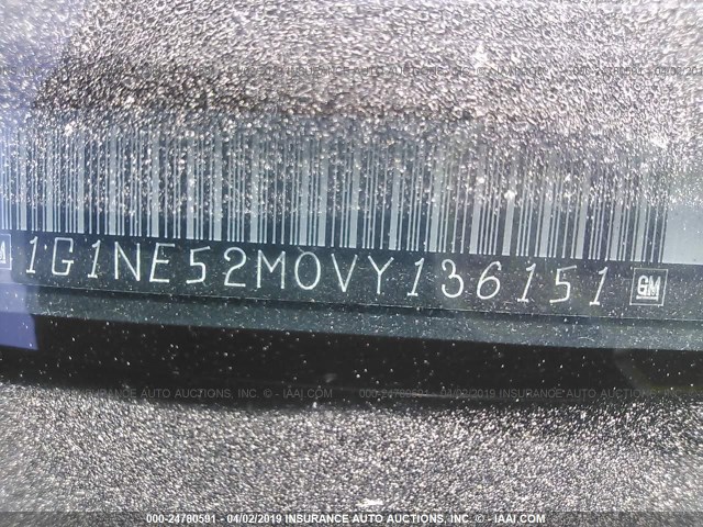 1G1NE52M0VY136151 - 1997 CHEVROLET MALIBU LS BLACK photo 9