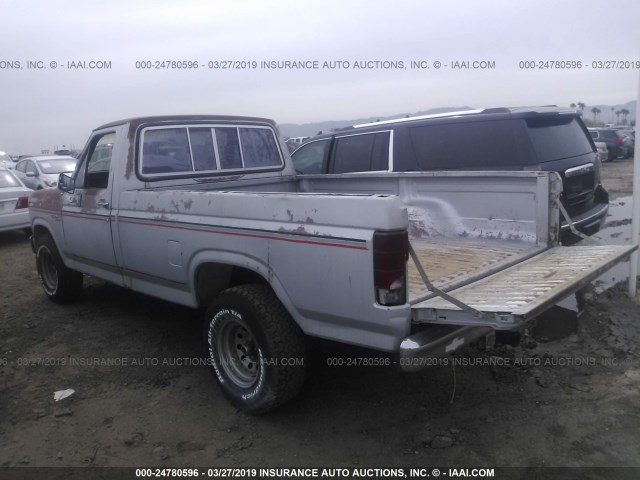 1FTCF10E4BPA28665 - 1981 FORD F100 GRAY photo 3