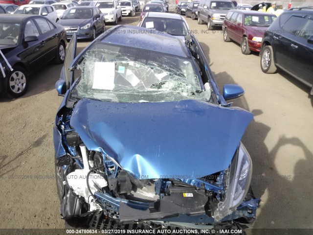 JTDKDTB36J1604010 - 2018 TOYOTA PRIUS C BLUE photo 6