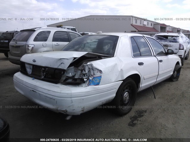 2FABP7BV5BX104581 - 2011 FORD CROWN VICTORIA POLICE INTERCEPTOR WHITE photo 4