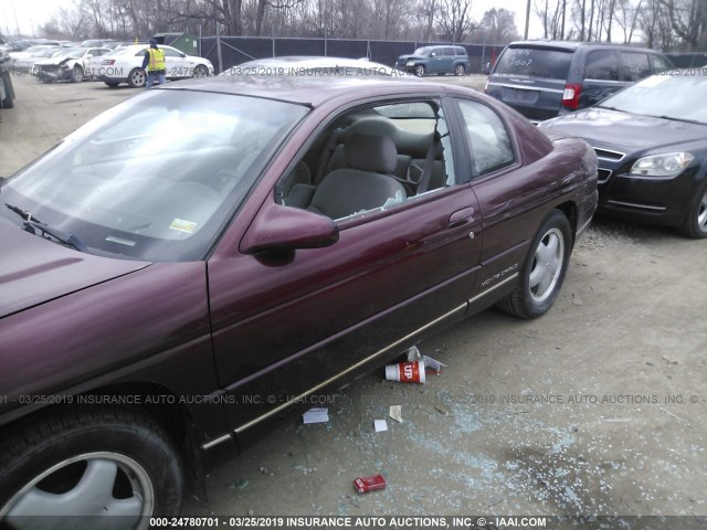 2G1WW12M8X9204682 - 1999 CHEVROLET MONTE CARLO LS ბურგუნდია ფოტო 6
