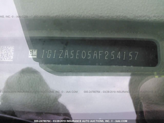 1G1ZA5E05AF254157 - 2010 CHEVROLET MALIBU LS SILVER photo 9