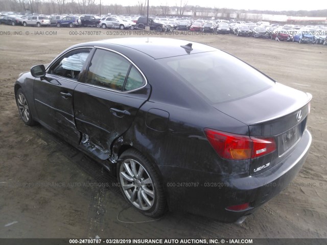 JTHCK262782025293 - 2008 LEXUS IS 250 BLACK photo 3