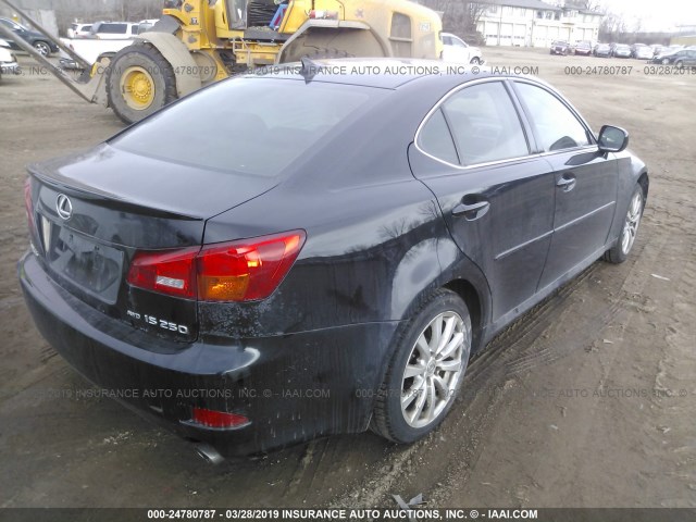 JTHCK262782025293 - 2008 LEXUS IS 250 BLACK photo 4