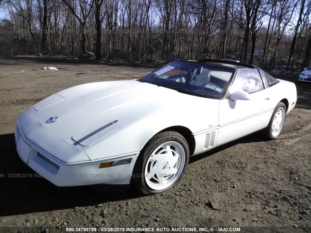 1G1YY2182J5111982 - 1988 CHEVROLET CORVETTE WHITE photo 2