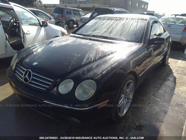 WDBPJ75J12A030206 - 2002 MERCEDES-BENZ CL 500 BLACK photo 2