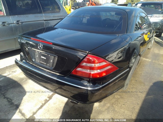 WDBPJ75J12A030206 - 2002 MERCEDES-BENZ CL 500 BLACK photo 4