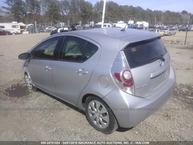 JTDKDTB30D1529244 - 2013 TOYOTA PRIUS C SILVER photo 3