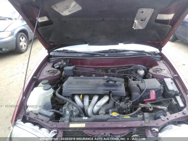 1NXBR12EX1Z424000 - 2001 TOYOTA COROLLA CE/LE/S MAROON photo 10