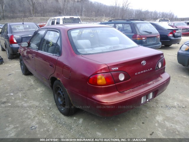 1NXBR12EX1Z424000 - 2001 TOYOTA COROLLA CE/LE/S MAROON photo 3