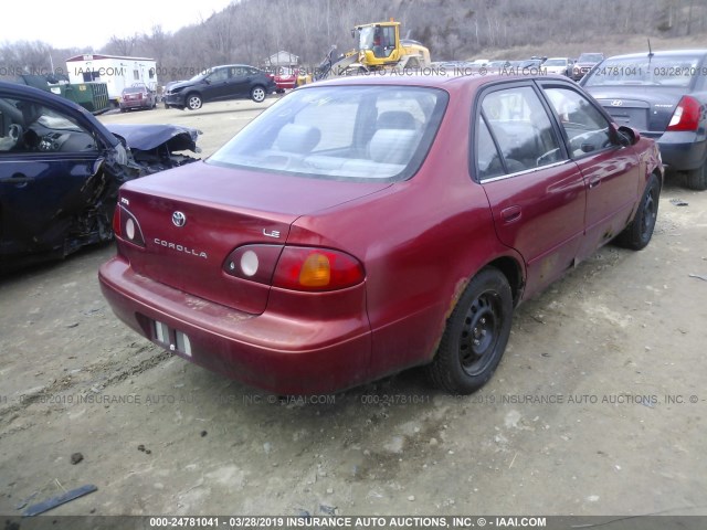 1NXBR12EX1Z424000 - 2001 TOYOTA COROLLA CE/LE/S MAROON photo 4