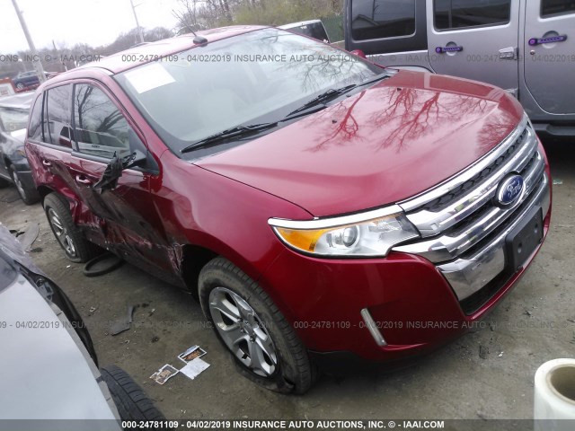 2FMDK3JC4CBA11748 - 2012 FORD EDGE SEL RED photo 1