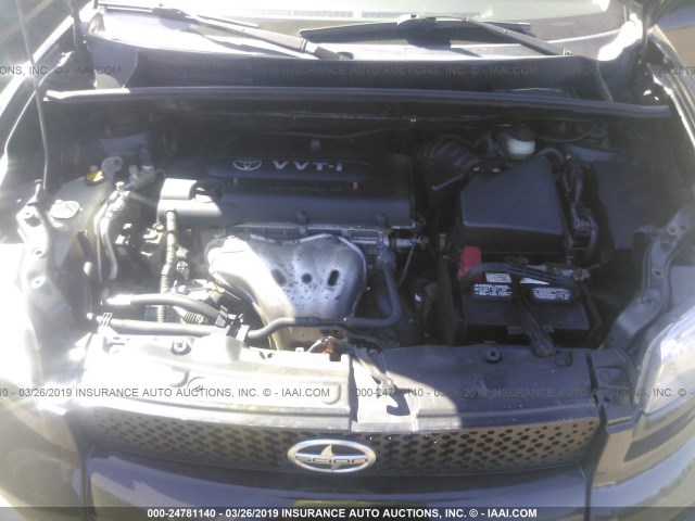 JTLKE50E681045232 - 2008 TOYOTA SCION XB 黑色 照片 10
