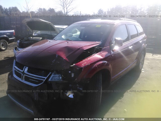 3C4PDDDG3CT275645 - 2012 DODGE JOURNEY CREW RED photo 2