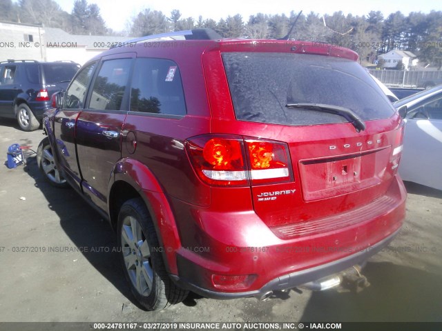 3C4PDDDG3CT275645 - 2012 DODGE JOURNEY CREW RED photo 3