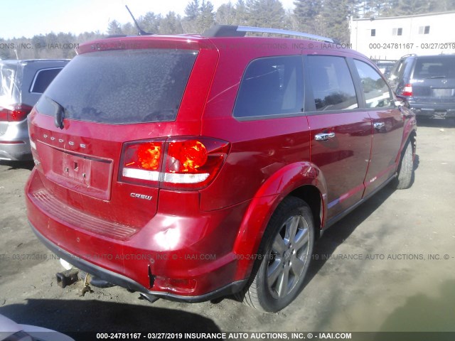 3C4PDDDG3CT275645 - 2012 DODGE JOURNEY CREW RED photo 4