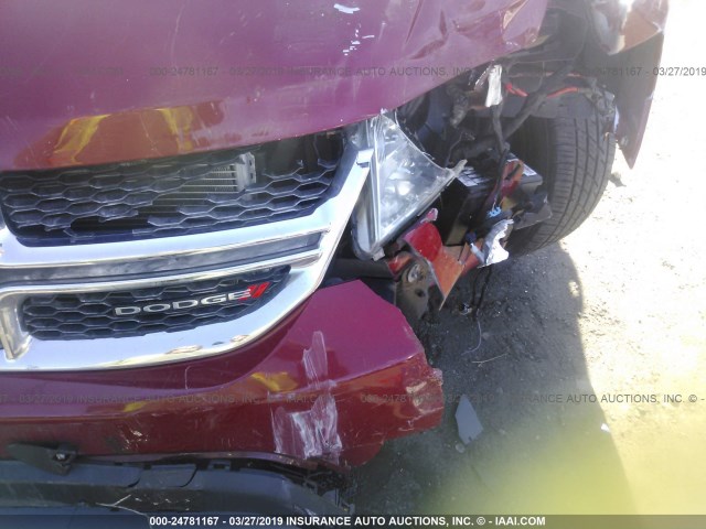 3C4PDDDG3CT275645 - 2012 DODGE JOURNEY CREW RED photo 6