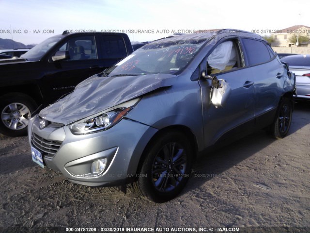 KM8JU3AG8FU056173 - 2015 HYUNDAI TUCSON LIMITED/SE SILVER photo 2