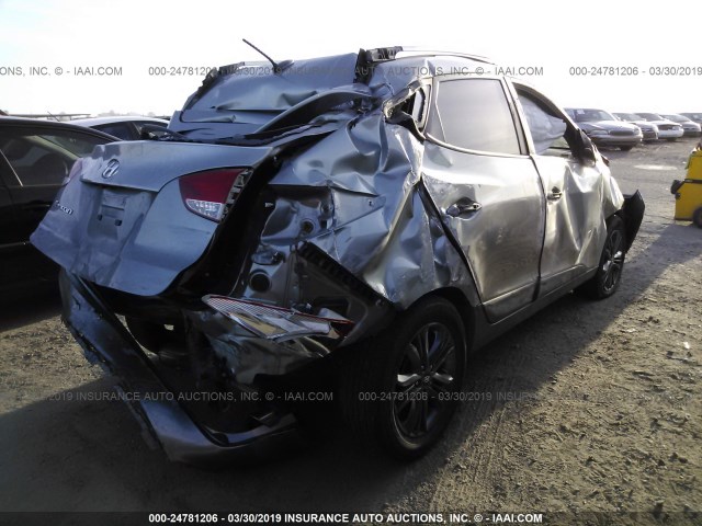 KM8JU3AG8FU056173 - 2015 HYUNDAI TUCSON LIMITED/SE SILVER photo 4