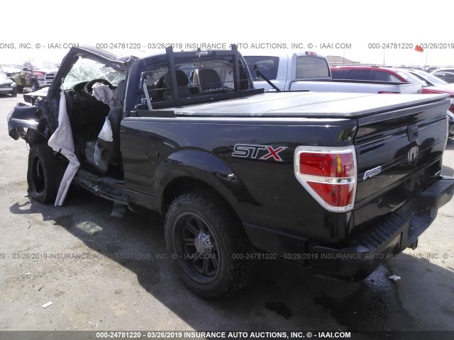 1FTEX1CM3EKF87800 - 2014 FORD F150 SUPER CAB BLACK photo 3