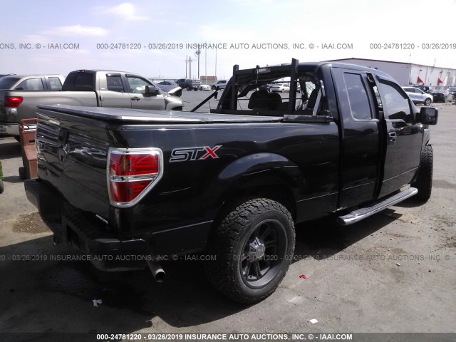 1FTEX1CM3EKF87800 - 2014 FORD F150 SUPER CAB BLACK photo 4