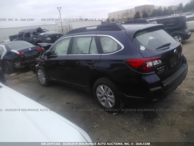 4S4BSAAC2J3265225 - 2018 SUBARU OUTBACK 2.5I Dark Blue photo 3