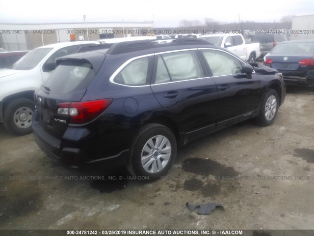 4S4BSAAC2J3265225 - 2018 SUBARU OUTBACK 2.5I Dark Blue photo 4