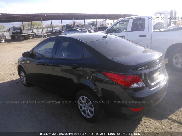 KMHCT4AE6CU246257 - 2012 HYUNDAI ACCENT GLS/GS BLACK photo 3