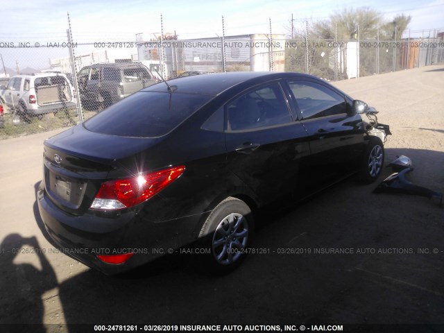 KMHCT4AE6CU246257 - 2012 HYUNDAI ACCENT GLS/GS BLACK photo 4