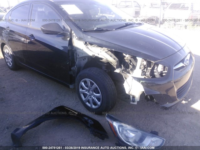 KMHCT4AE6CU246257 - 2012 HYUNDAI ACCENT GLS/GS BLACK photo 6