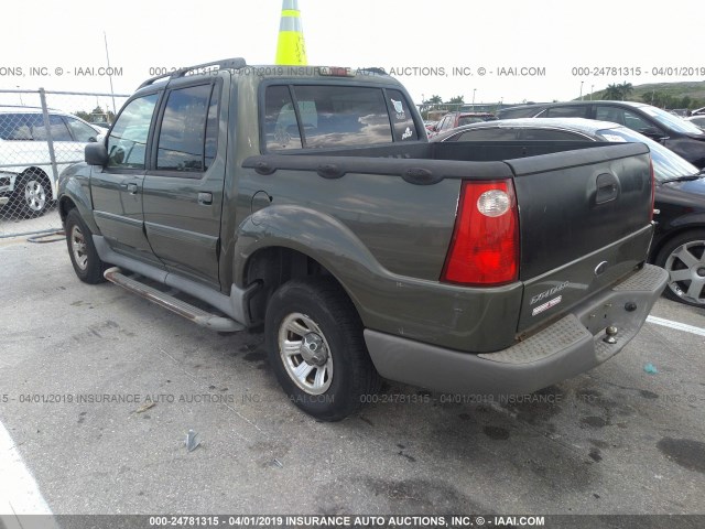 1FMZU67E91UB44670 - 2001 FORD EXPLORER SPORT TR  GREEN photo 3