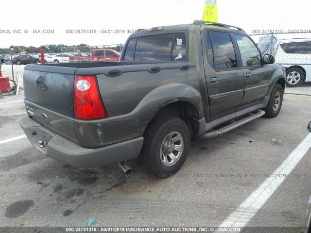 1FMZU67E91UB44670 - 2001 FORD EXPLORER SPORT TR  GREEN photo 4