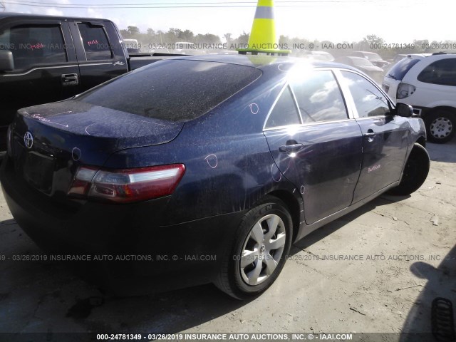 4T1BE46K67U091140 - 2007 TOYOTA CAMRY NEW GENERAT CE/LE/XLE/SE BLUE photo 4
