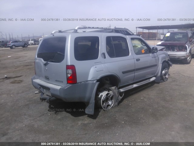 5N1ED28Y91C580294 - 2001 NISSAN XTERRA XE/SE SILVER photo 4