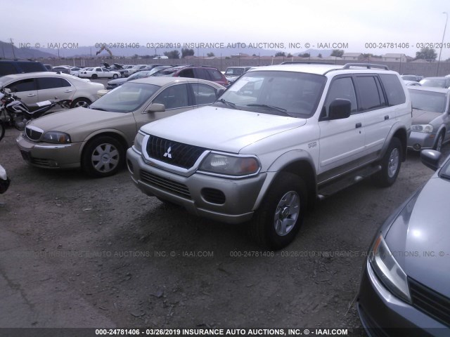 JA4LS31R02J034548 - 2002 MITSUBISHI MONTERO SPORT XLS WHITE photo 2