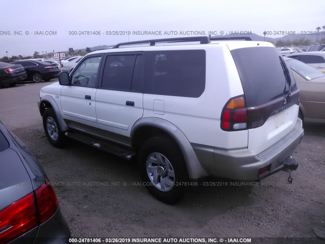 JA4LS31R02J034548 - 2002 MITSUBISHI MONTERO SPORT XLS WHITE photo 3