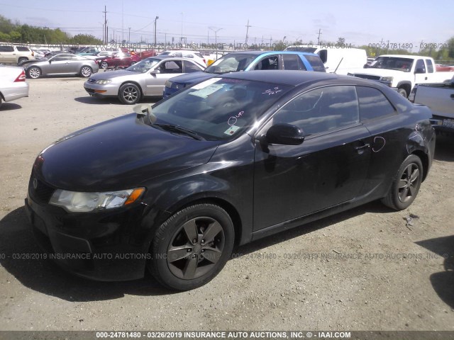 KNAFU6A29C5514614 - 2012 KIA FORTE EX BLACK photo 2