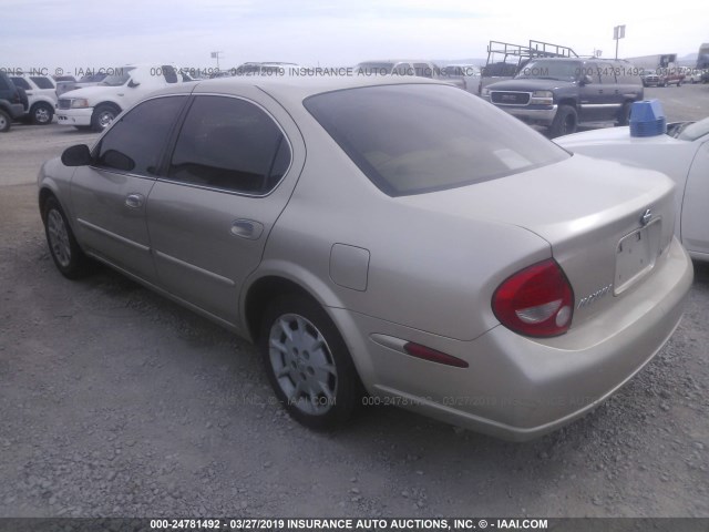 JN1CA31DXYT737622 - 2000 NISSAN MAXIMA GLE/GXE/SE GOLD photo 3