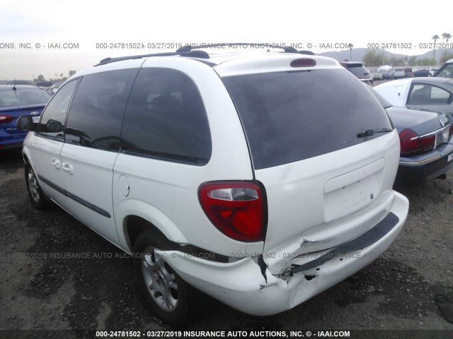 1D4GP45R74B562161 - 2004 DODGE CARAVAN SXT WHITE photo 3