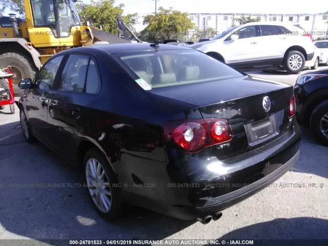 3VWRJ71K38M198494 - 2008 VOLKSWAGEN JETTA WOLFSBURG 黑色 照片 3