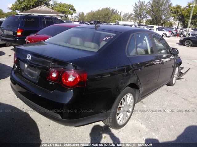 3VWRJ71K38M198494 - 2008 VOLKSWAGEN JETTA WOLFSBURG 黑色 照片 4