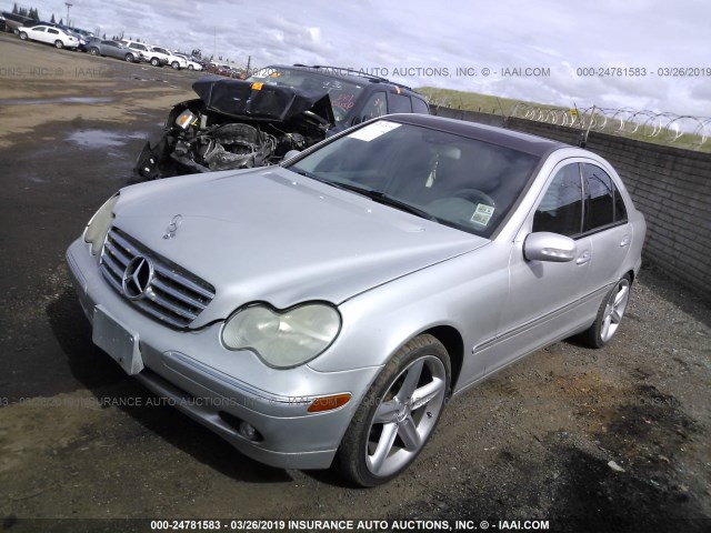 WDBRF61J21F133582 - 2001 MERCEDES-BENZ C 240 SILVER photo 2