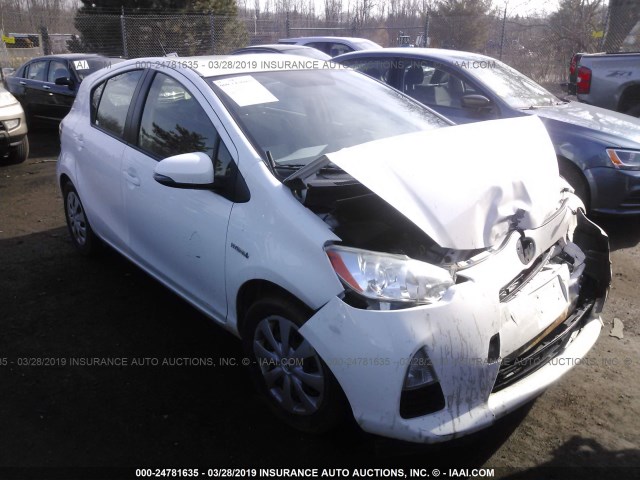 JTDKDTB39C1502459 - 2012 TOYOTA PRIUS C WHITE photo 1