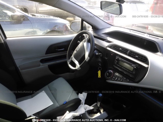 JTDKDTB39C1502459 - 2012 TOYOTA PRIUS C WHITE photo 5